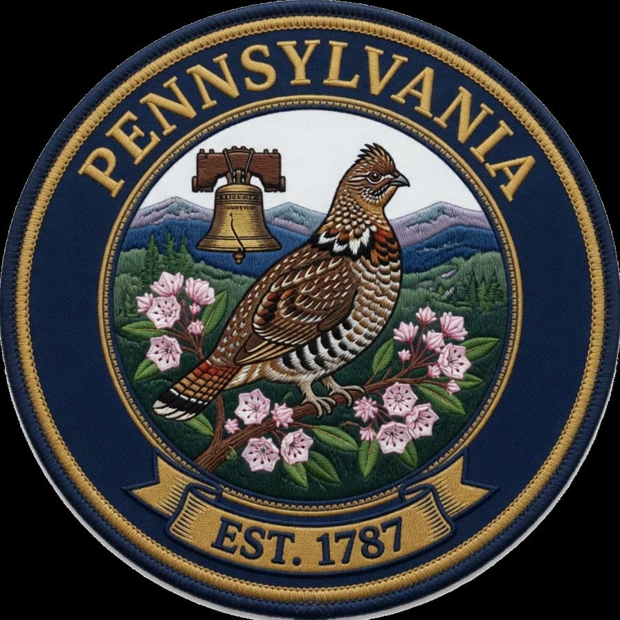 The Pennsylvania crest — embroidered heritage medallion