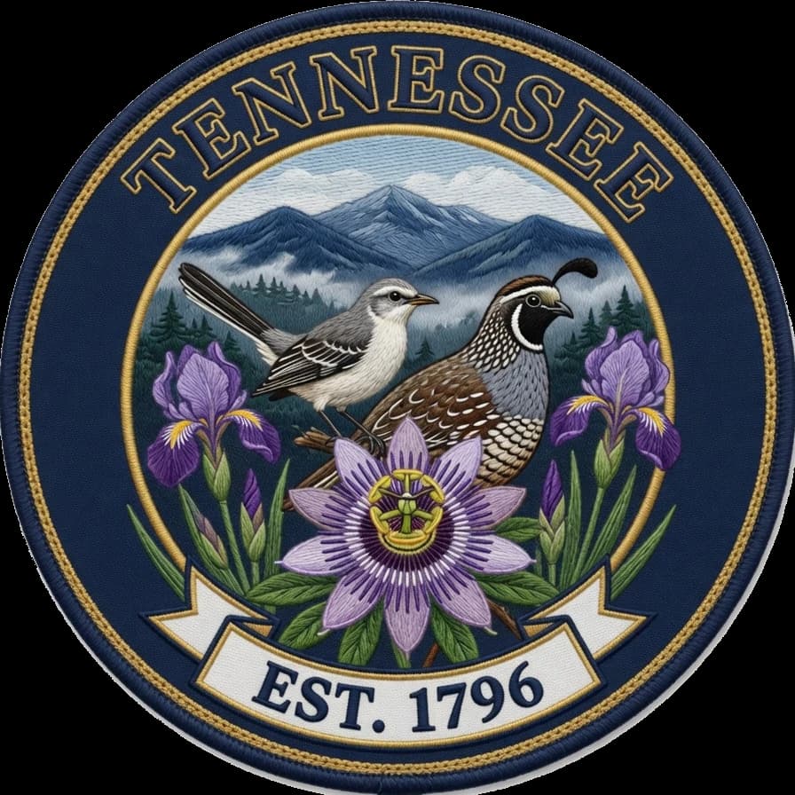 The Tennessee crest — embroidered heritage medallion