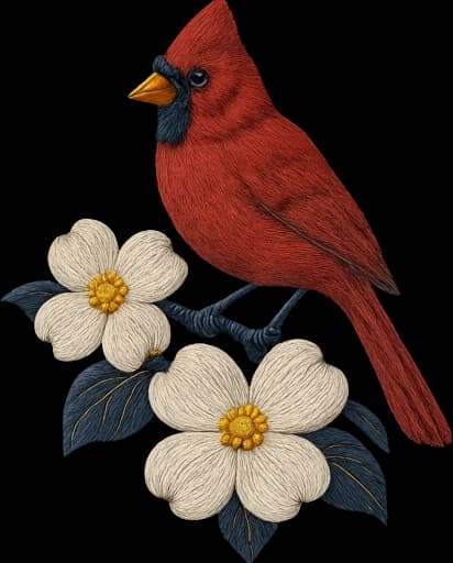 Virginia crest — embroidered The State Patch, close