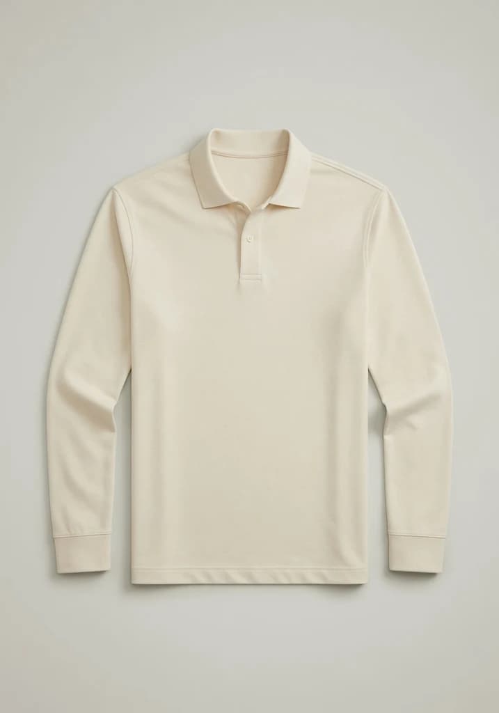 Georgia The Long-Sleeve State Polo — choose your state; shown with Brown Thrasher and Cherokee Rose